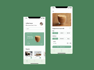 Coffee App/IOS branding design mob mobil ui