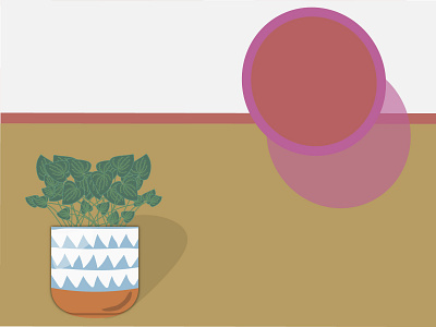 Desk plant ft mid centrury animation design designchallenge illustration plant plant illustration vector