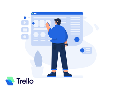 Trello Brand Refresh Illustration