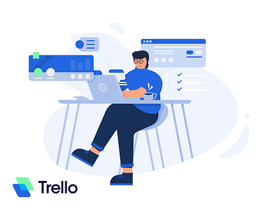 Trello Brand Refresh Illustration