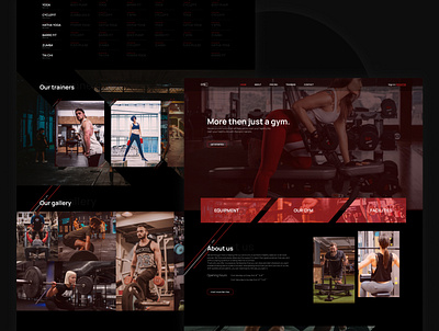 GYM. A large room with equipment for exercising. community equipment exercise gym gymnastics ux web webdesign website