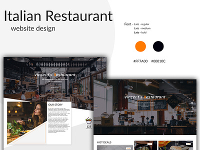 Italian restaurant website design