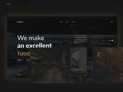Sensations. Restaurant Website Desgn coffee restaurant sensations trend ui webdesign website