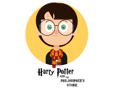 Harry Potter book character child harrypotter illustration magic vector