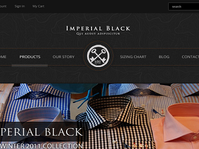 Imperial Black's E-Commerce Website branding clothes dark e commerce fashion traveling user friendly website