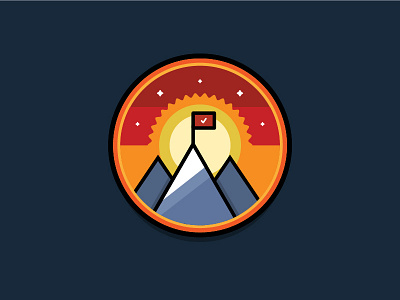 Assured - Core Values Badge agile badge core value flat design icon illustration illustrator mountains vector