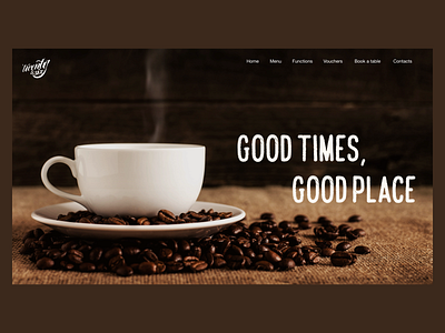 Dribbble Shot cafe webpage design landingpage minimalism