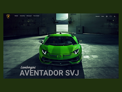 aventador SVJ landing Page