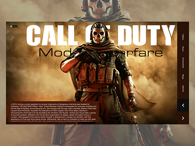 Call of Duty Landing Page gaming landing page landing pages minimalism ui web design website design