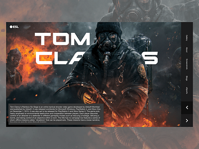 Tom Clancy s Landing Page gaming landing page landing pages minimalism ui web design website design