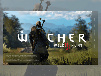 The Witcher gaming landing page landing pages minimalism ui web design website design