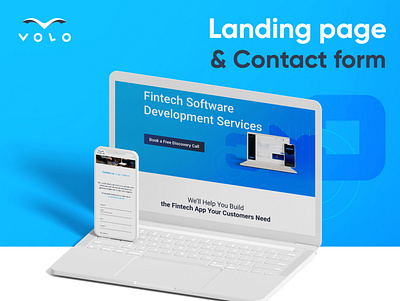 Landing page & Contact form design for VOLO design graphic design landing ui web