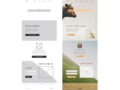 Dairy business. Landing page landing landing page design landingpage web web design webdesign website website design