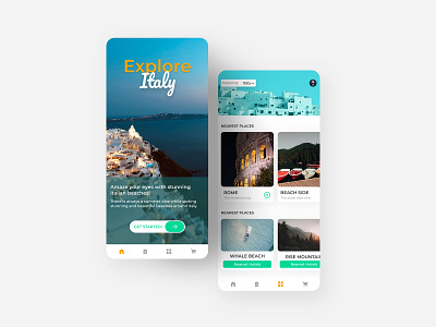 Explore Italy Concept Ui