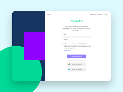 CleenMail Ui/UX Design