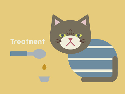 my cat animal design flat graphic design illustration vector