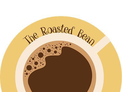 The Roasted Bean Coffee Shop dailylogochallenge logo