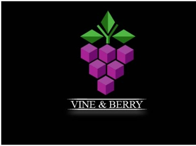 vine and berry geometric logo