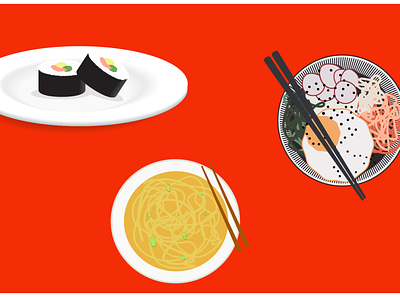 Asian food appreciation design graphic design graphicdesign illustration illustrator vector vectorart