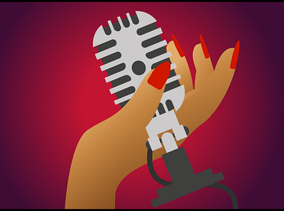 hand on mic design graphic design graphicdesign illustration illustrator vector vector illustration vectorart