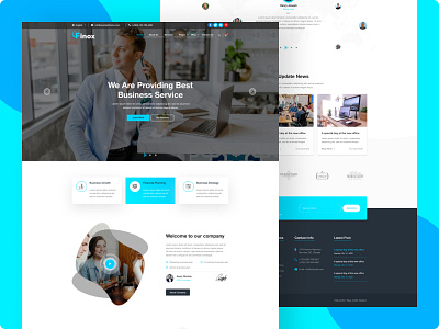 Finox Business Themeplate design logo ui ux web website