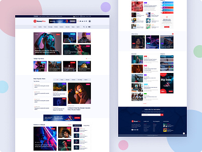 News & Magazine Template design ui ux web website