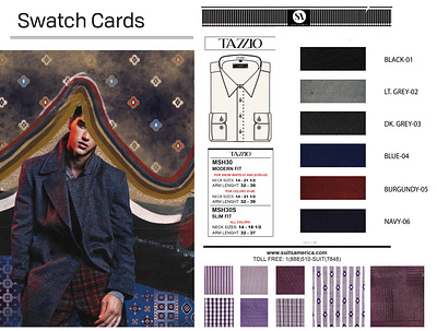 Swatch Card / Fabric Selection branding clothing design hang tags swatches tech pack textile design