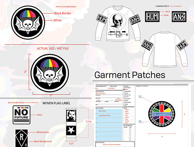 Garment Patch Design branding clothing design hang tags illustration patch design patches swatches tech pack textile design