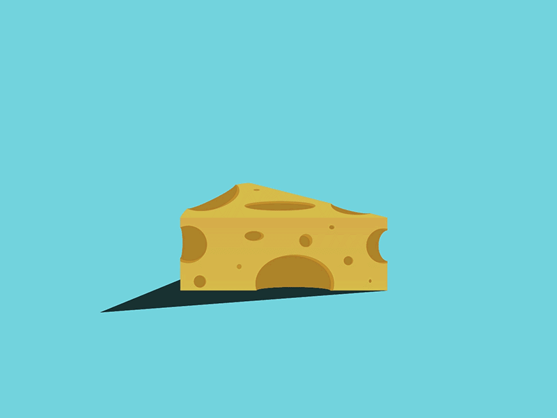 Mouse in Cheese after effects animation character rigging design gif illustration illustrator vector