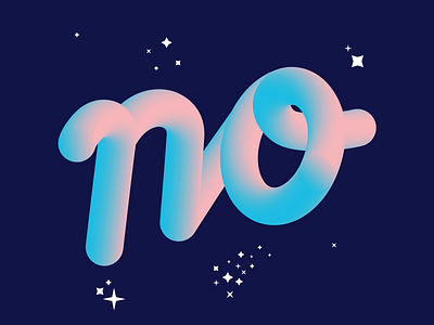 No. graphic design illustration lettering space typogaphy vector