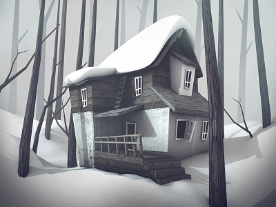Old house Winter. Personal Project.