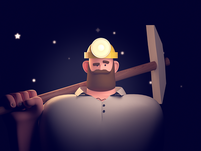 Miner 3d character
