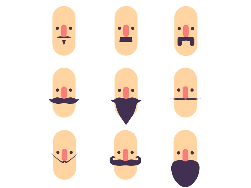 Beards and mustasches animation beard character facial hair gif mustasche