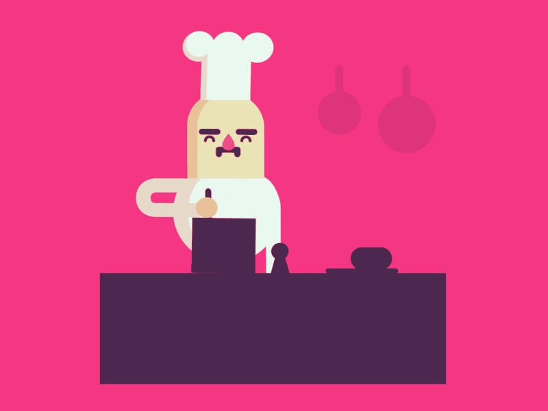 Chef animation animation character chef cooking flat food gif kitchen salt