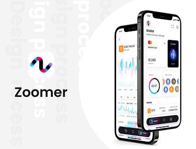 Zoomer (Cryptocurrency App) app branding cryptocurrency cryptocurrency app design graphic design logo typography ui ux vector web