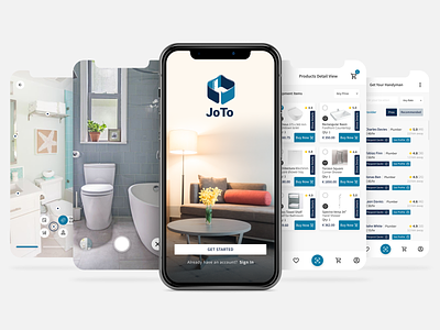 Joto - Home Renovation App Design app design graphic design mobile app ui design ux