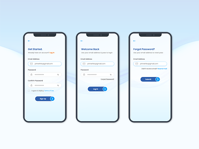 Clean Signup and Login Screen Design adobe xd app app login app signup clean login screen clean signup screen user experience user interface