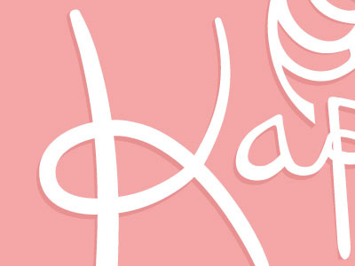 KD Garment Design coral hand lettering kd logo sorority