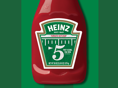 Heinz 2020 Superbowl Ketchup design food packaging football football field heinz ketchup superbowl the big game