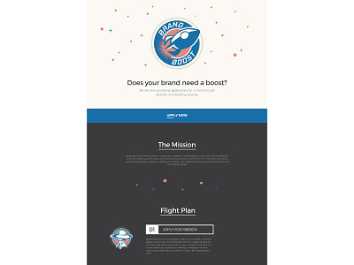 BrandBoost 2015 (cont.) boost brand campaign community design non profit space spaceship web website