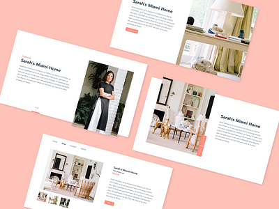 Sarah s Miami Home - Redesign design flat minimal ui ux web website