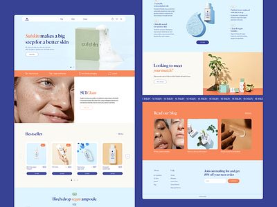 Suiskin brand - online store of the cosmetics brand colorful cosmetics cosmetics brand design e commerce modern online store ui ux uxui web design