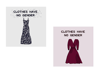 clothes have no gender dress clothes have no gender design dress fashion feminism gender glamour glitter illustration lgbt model retro sign style transgender vector world