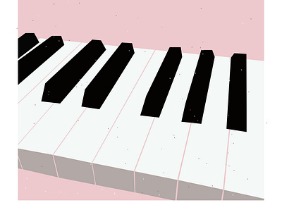 piano poster design drawing graphic design illustration music piano piano keys pink poster retro vector vintage