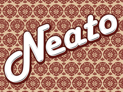 Neato 50s fifties geek illustration maroon neato nostalgia red retro white