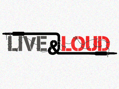 Live &Loud Logo grey illustration illustrator logo logos music photoshop promotions red wires