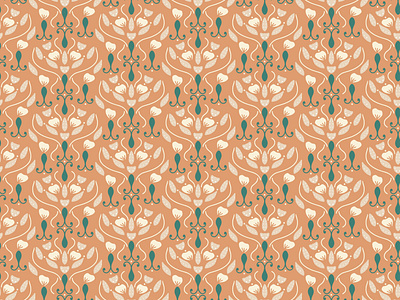 Folk Pattern With Modern Symmetrical Motifs