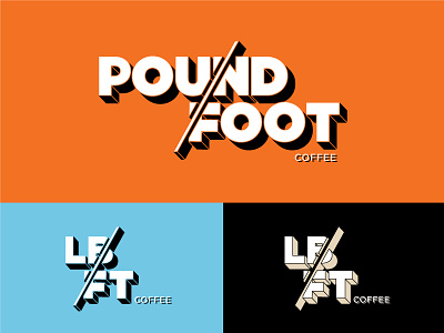 Coffee Company Logo brand coffee identity logo modern pound foot retro wordmark