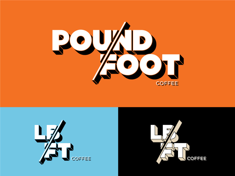 Coffee Company Logo pound foot modern retro wordmark brand coffee identity logo