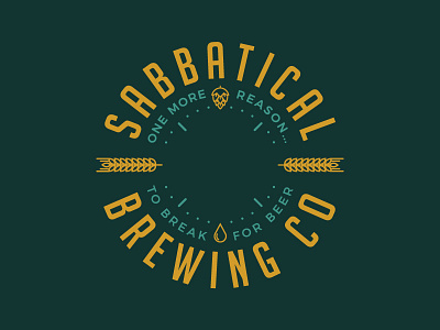 Sabbatical Brewing Co. badge beer brand brewery hops identity logo